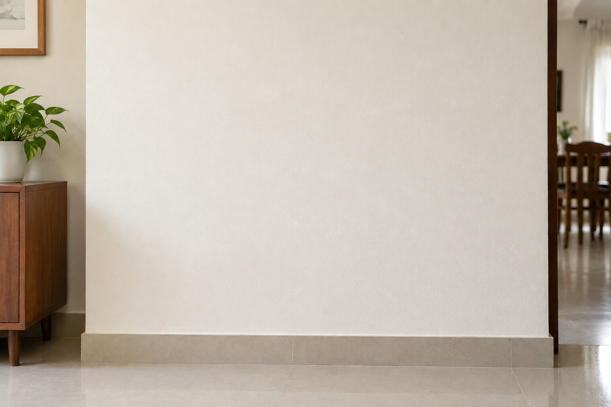 A plain painted interior wall in a home, clean and unmarked